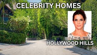 Celebrity Homes Driving Tour (PART 9) - Sandra Bullock, HOLLYWOOD HILLS CA (4K 60fps)