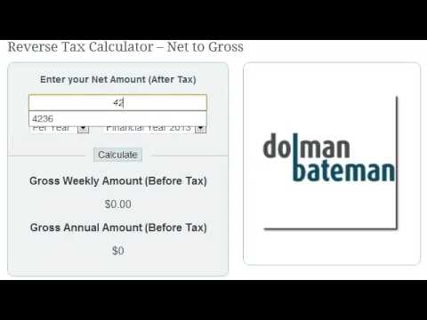 Reverse Tax Calculator