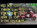 BON125 雷霆150 Limi115 ES150 0~299GPS加速大亂鬥