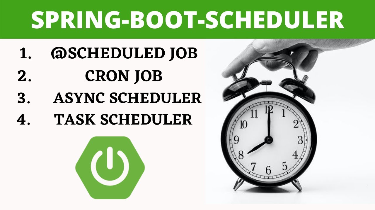Spring Boot Scheduler Spring Job Scheduler Scheduled Annotation 