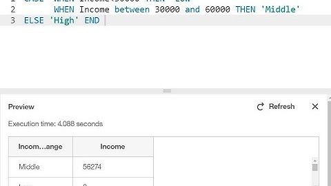 Cognos Analytics - Case statement