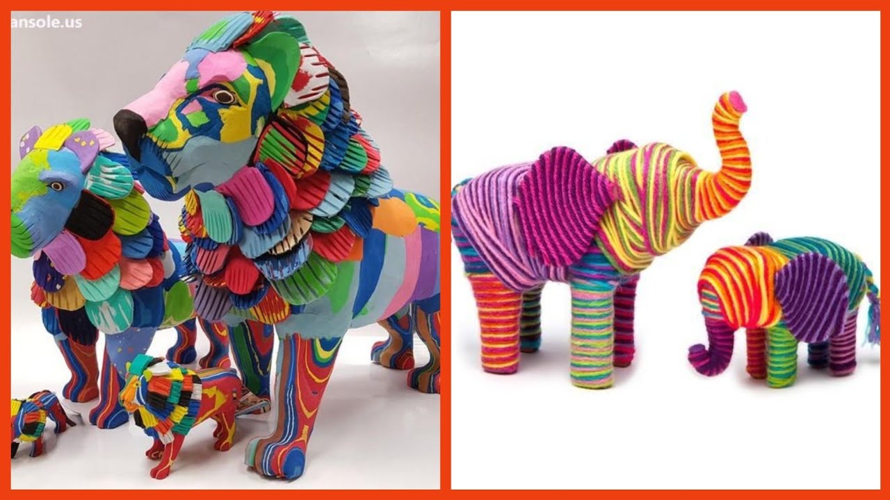 yarn crafts,yarn craft ideas,diy yarn craft ideas,yarn animals,craft