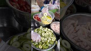 Famous Thai Mix Fruit Salad in Chonburi -Fruits Cutting Skill
