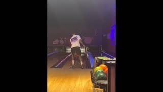 Man bowling falls down in gutter #bowling #funny