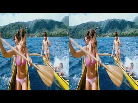 The Ultimate Wave In Tahiti - Real 3D LG Demo for VR Glasses