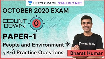 People and Environment Practice Questions | Target NTA-UGC NET Paper-1 for 2020/2021 | Bharat Kumar