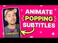 How to create onewordatatime subtitles  subtitle animations