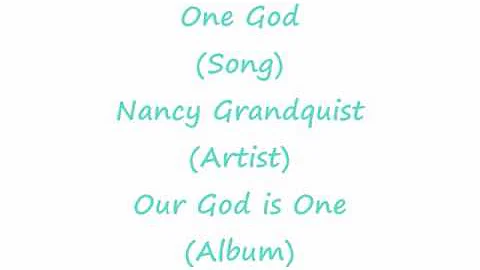 One God - Nancy Grandquist