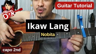 Nobita 'Ikaw Lang' plucking and chords guitar tutorial using capo - Pareng Don tutorials