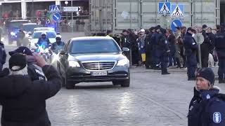 Nordic-Ukrainian Summit, President Zelenskyy motorcade Helsinki 2023