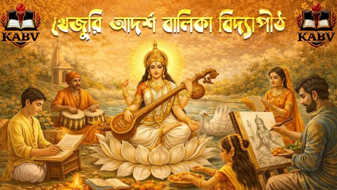 ।। সরস্বতী পুজো ২০২৬।।  খেজুরী আদর্শ বালিকা বিদ্যাপীঠ হাই স্কুল।। 