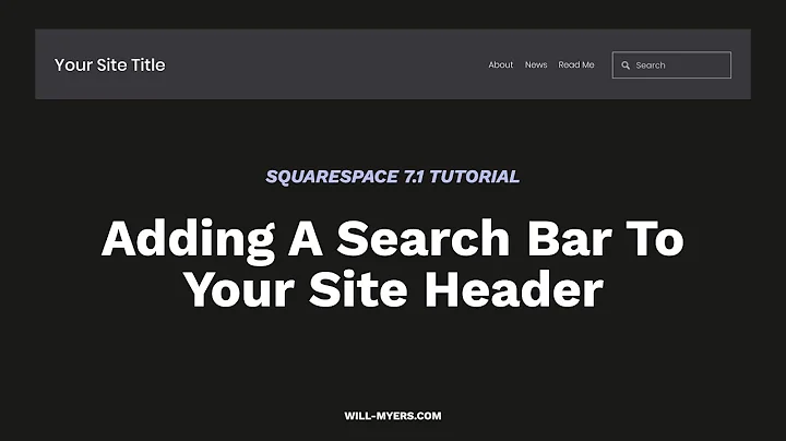 Ajoutez une barre de recherche à l'en-tête de votre site Squarespace 7.1