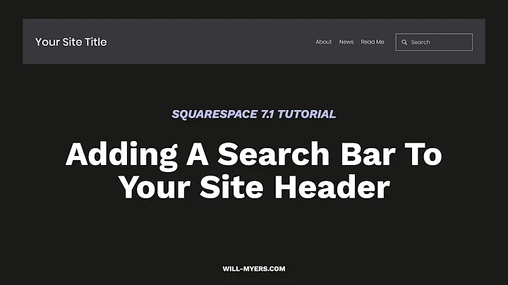 Squarespace 7.1'de Başlığa Arama Çubuğu Ekleme