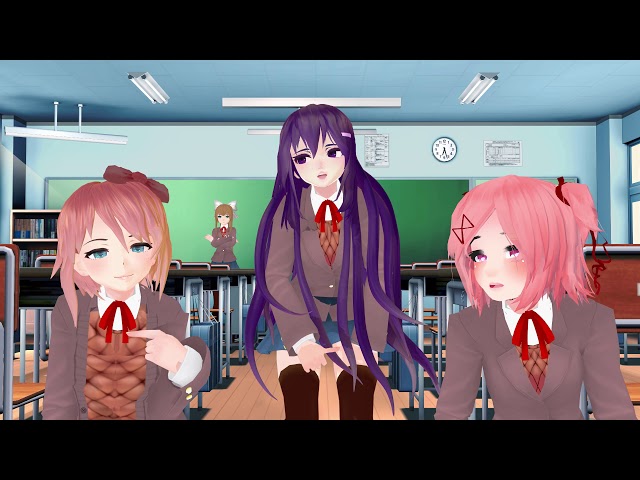 MMDxDDLC』Bubbletop (Physics Test)『1080p 60fps』 - by Pachii Desu., Doki  Doki Literature Club