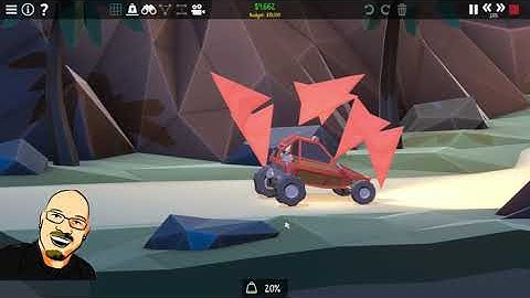 Poly Bridge 2: Level 2-04 Buggy Bouncer - A mathematician builds a cheap bridge