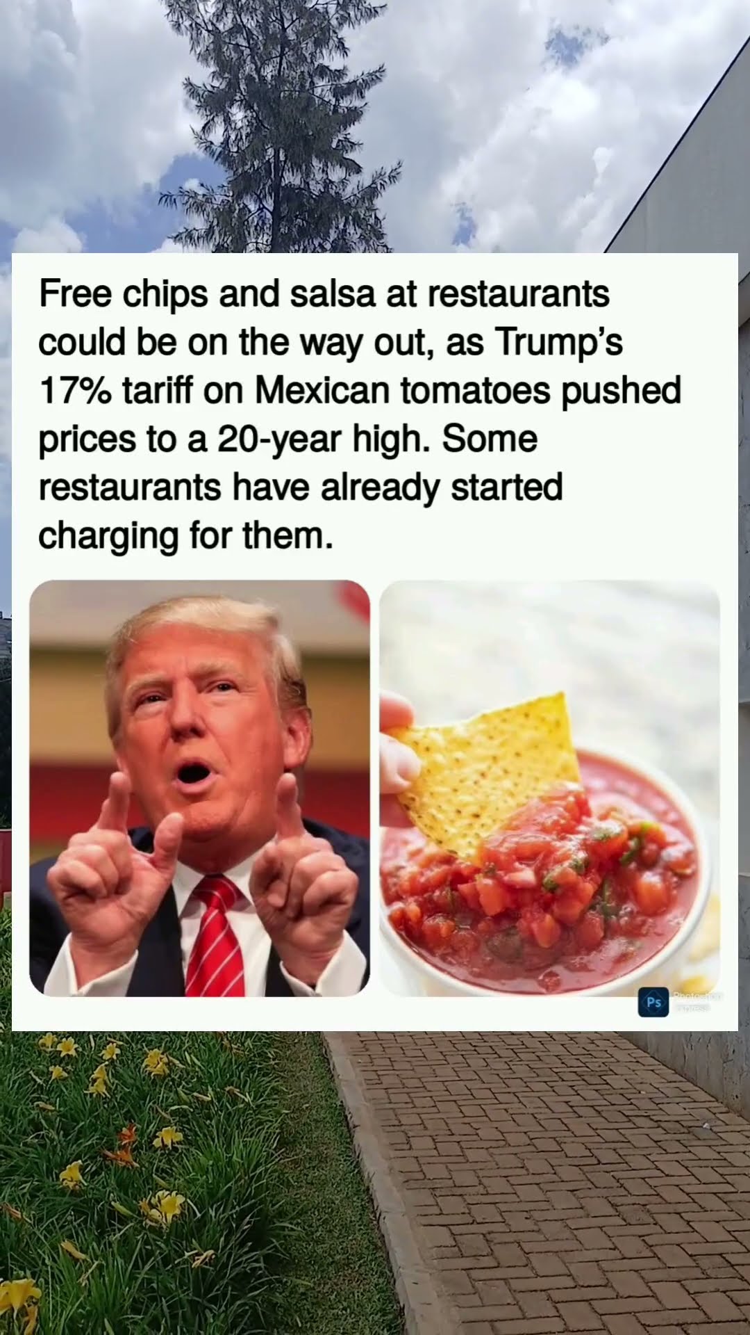 “Free chips and salsa might be over 😭”#Shorts #ChipsAndSalsa #Tariffs #Food #MexicanFood