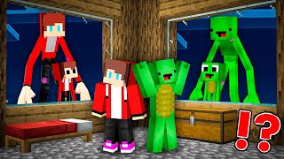 JJ and Mikey HIDE From JJ and Mikey Family ENDERMANS in Minecraft Challenge Maizen Security House