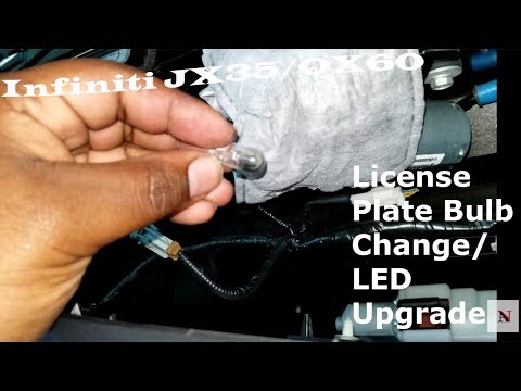 Infiniti JX35 QX60 - License Plate Bulb Change/LED Upgrade