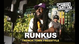 RUNKUS drops a CRAZY freestyle at Trench Town Culture Yard! | Chris Satta