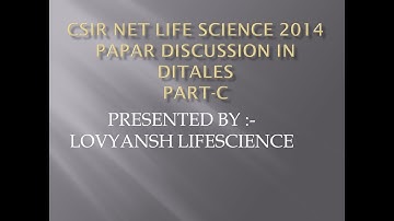 2014 CSIR NET PART-C QUESTIONS PAPAR SOLVED IN DETAILS