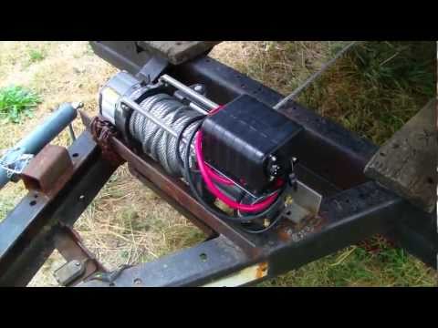 Mounting a HF 2000lb ATV Winch to Trailer Hitch | Doovi badlands 12000 winch wiring diagram 
