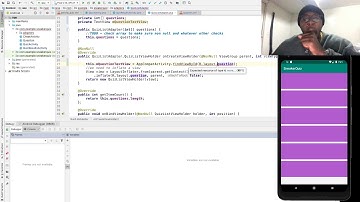 using recyclerview to show a list of questions