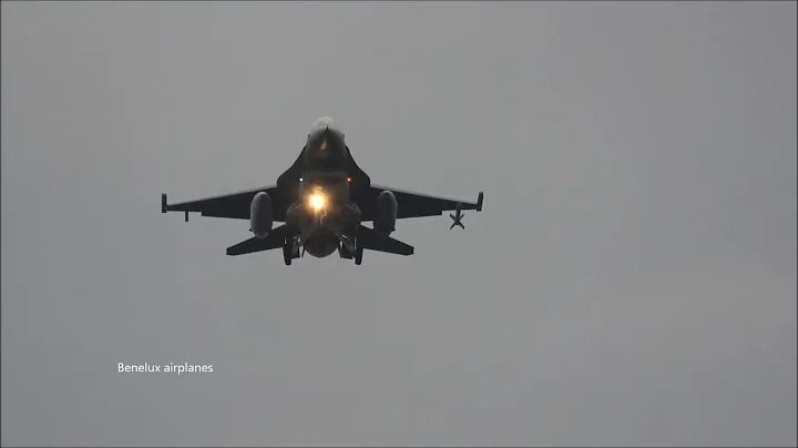 F16's land and  take off and land from airbase