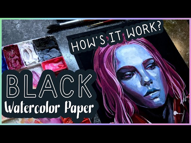 WOW! Black Watercolor Paper?!? Real-Time Hummingbird Tutorial 