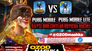 PUBG MOBILE VS PUBG LITE XAC QAYSI Biri Kuchliroq Chit Bo'yicha 🧐🤔 #tdm