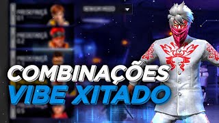 COMBINAÇÕES DE SKINS COM VIBE DE XITADO 🤨 FREE FIRE