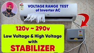 Inverter AC Voltage Range TEST by using Voltage Stabilizer || LG 1.5 Ton Inverter AC 2023