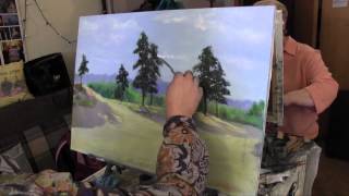 Научиться рисовать лес, деревья,курсы живописи маслом, Сахаров