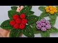 Oh my God Unique crochet tiny rose leaves you should try this wonderful model #crochet