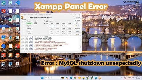 Tutorial Mengatasi XAMPP Panel Error MySql Shutdown Unexpectedly