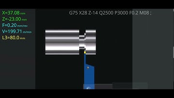 Cnc programming G75 canned cycle  grooving an outside diameter