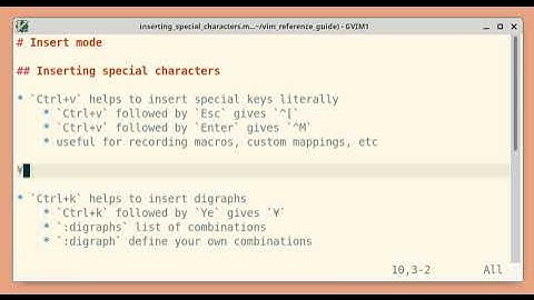 Inserting Special Characters