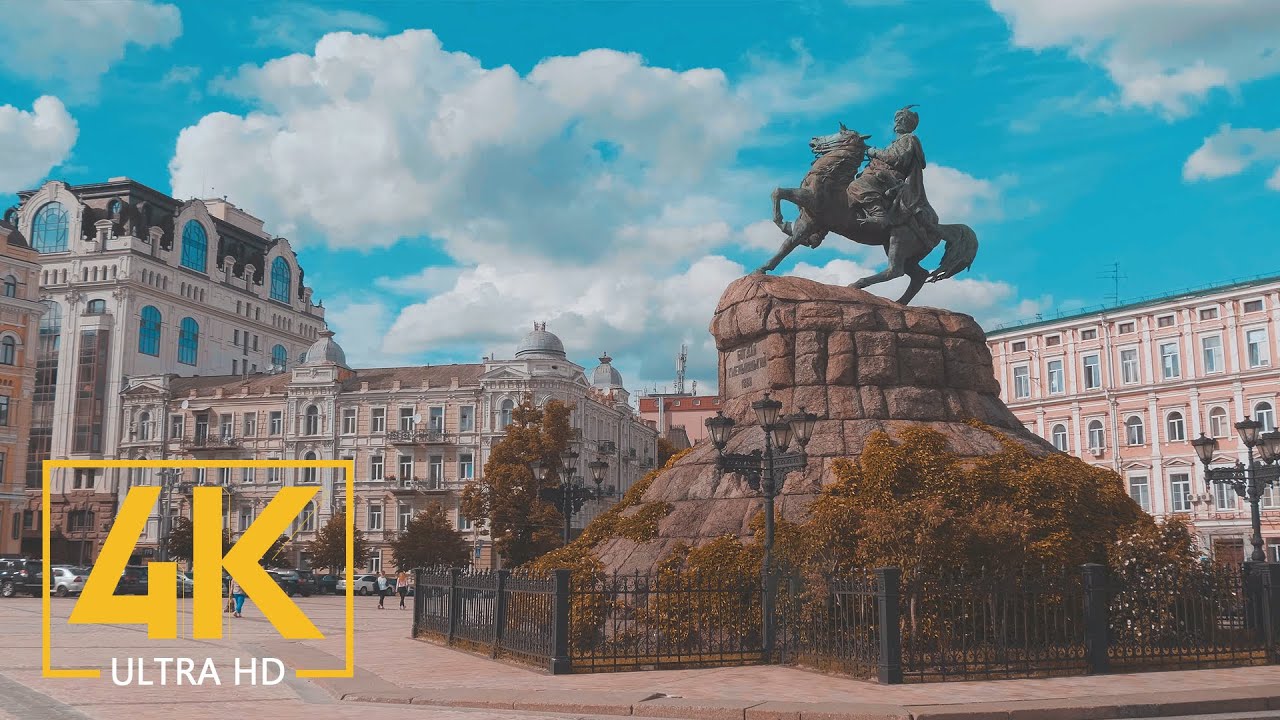 Kyiv, Ukraine – Gradual Movement Documentary Movie/Cinematic Filmic Shade