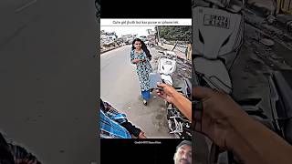 helping cute stranger girl Lost her purse iPhone @satyaraider95#shorts#bike#rider#girl#iphone