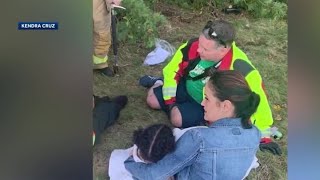 Good Samaritan comforted child after serious crash