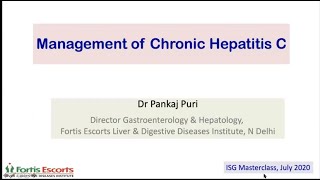 ISG MASTERCLASS I: (18) Management of Chronic Hepatitis C screenshot 2