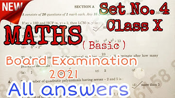 CBSE Class 10th Maths (Basic) answer key | Term 1 | Board Examination 2021 | Ayushi