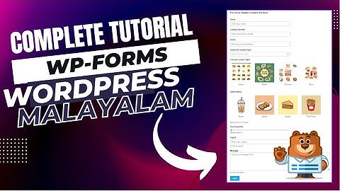 Complete WP FORM Tutorial Malayalam | WordPress Malayalam