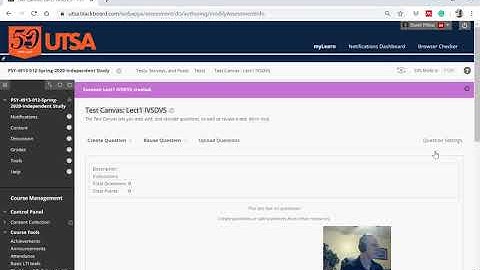 Blackboard Tests / Quizzes