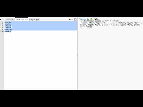 DEVOPS SRE [2] Python progam to convert CSV to JSON