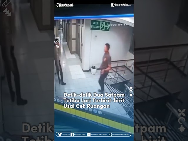 Bikin Merinding! Detik-detik Dua Satpam Lari Terbirit-birit Usai Cek Ruangan Kosong class=