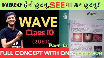Class 10 science chapter 10 Wave | light part | class 10 science important questions | SEE 2081