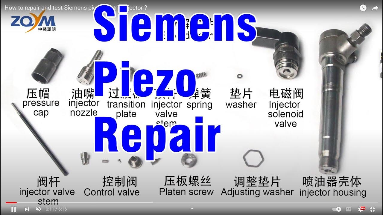 How to repair and test Siemens piezoelectric injector ? YouTube