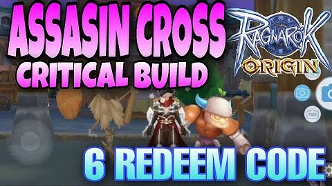 ROO REDEEM 6 CODE [ ASSASSIN CROSS CRITICAL BUILD HIGH CRIT F2P ] Ragnarok Origin Global