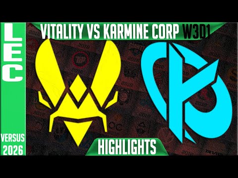 VIT vs KC Highlights | LEC W3D1 2026 Versus | Team Vitality vs Karmine Corp