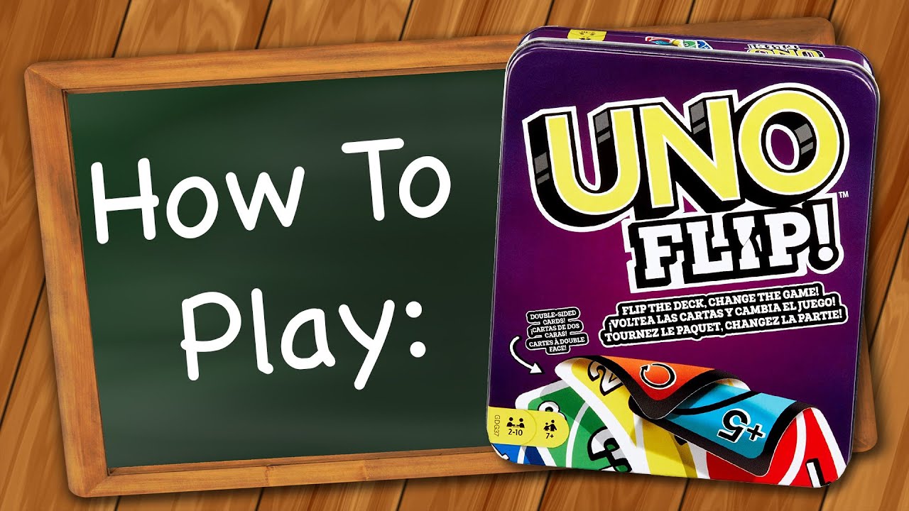 UNO Flip! Card Game for Kids, Adults & Family Night with Double-Sided  Cards, Light & Dark